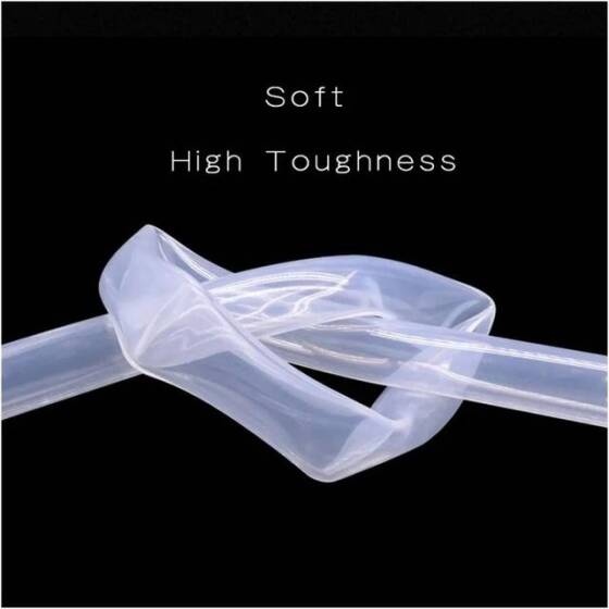 1 metre Esnek Kauçuk Şeffaf Hortum - Silikon Tüp ID 4mm X 10mm OD - 5