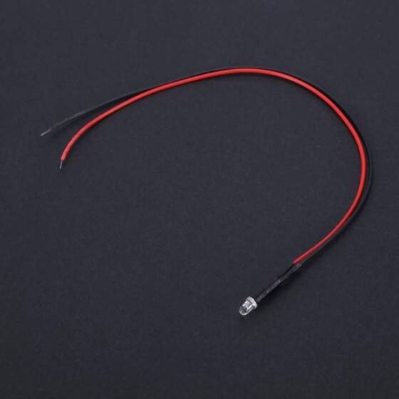 12-18V 3mm Sarı LED 20cm Kablolu - 4