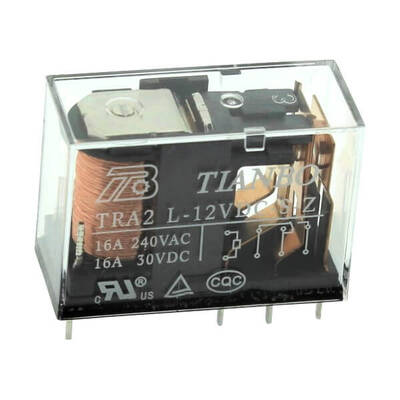 12V 16A Tianbo Röle - TRA2-L-12VDC-S-Z(2) - 1