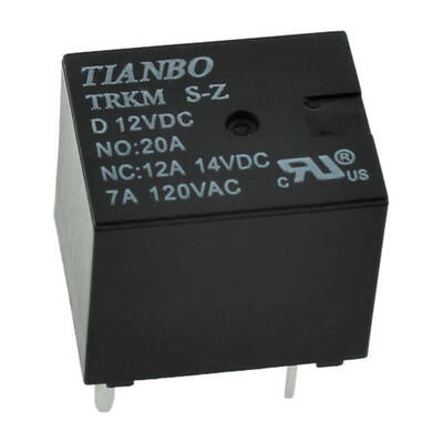 12V 20A 5 Pin Tianbo Röle - TRKM-D-S-Z-12VDC - 1