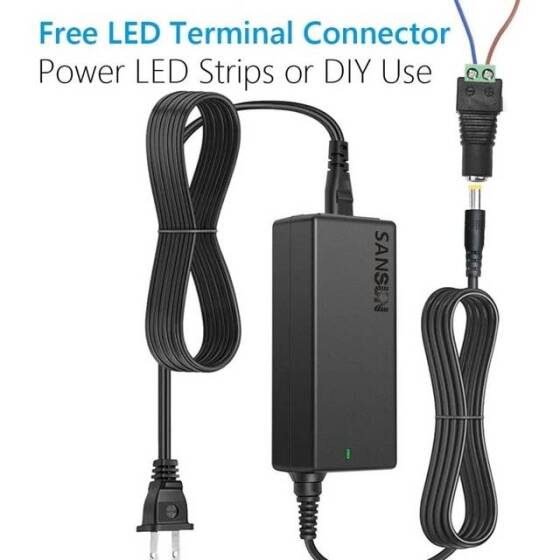 12V 5A 60W AU Fişli Çift Kablolu Entegre Güç Adaptörü - 4