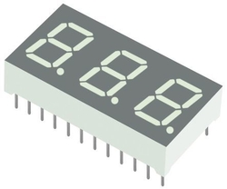 14mm 3'lü Ortak Katod Display - Kırmızı - 1