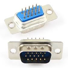 15 Pin 3 Sıra Lehim Tip Erkek D-Sub Konnektör - 1