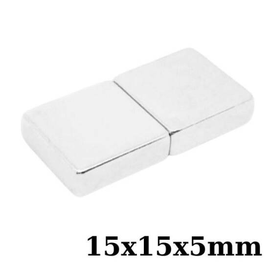 15x15x5mm Neodyum Güçlü Mıknatıs - Neodim Magnet - 1