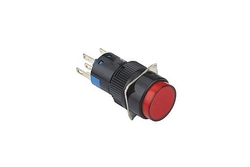 16mm Kalıcı Buton / Anahtar Kırmızı 1NO/1NC Yuvarlak - 1