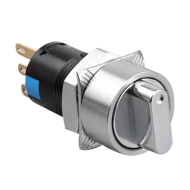 16X-P1 16mm Anahtarlı Mandal Buton 1NO+1NC - WDELE