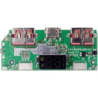 18650 5V 1A/2A Lityum Pil Dijital Ekran Şarj Modülü Çift Usb Çıkış BAndı Ekran Güçlendirici Modülü - 1