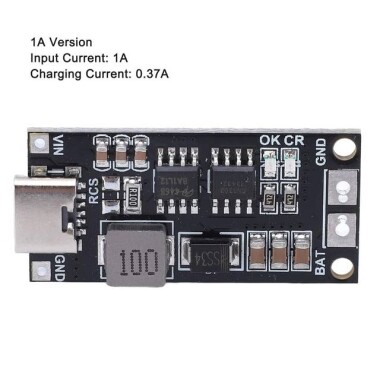 18650 Polimer Lityum İyon Şarj Cihazı Type-C - 3S 12.6V 1A Güçlendirici Modül - 2
