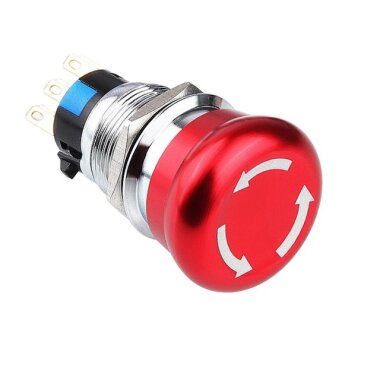 19M-Q1 19mm Metal Acil Stop Butonu 2NO+2NC - WDELE