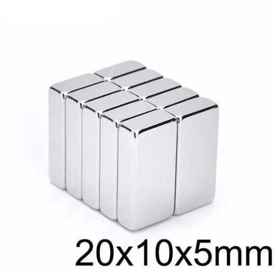 20X10x5mm Neodyum Güçlü Mıknatıs - Neodim Magnet - 1