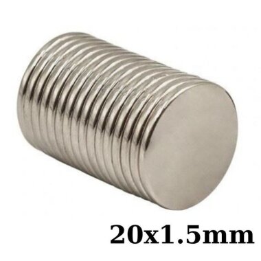 20x1.5mm Neodyum Güçlü Mıknatıs - Neodim Magnet - Görsu Elektronik