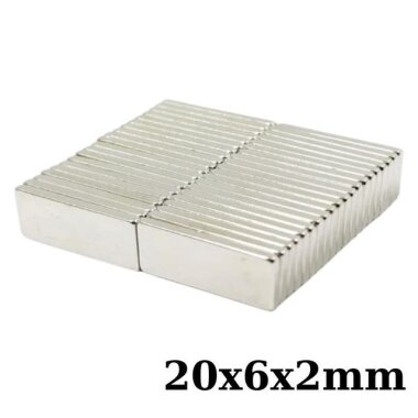 20x6x2mm Neodyum Güçlü Mıknatıs - Neodim Magnet - Görsu Elektronik