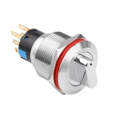 22X-P1 22mm Anahtarlı Mandal Buton 2NO+2NC - WDELE