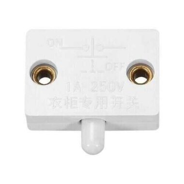 250V 1A Dolap Kapak Switch NC - Beyaz - Görsu Elektronik