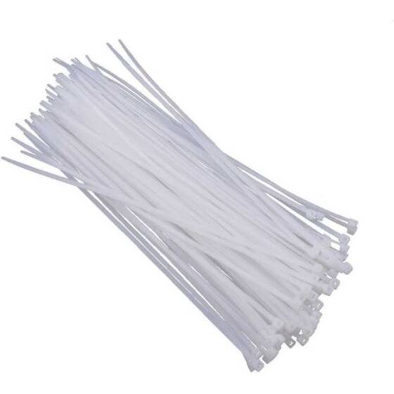 2.5mmx100mm Kablo Bağı Beyaz - 100 Adet - 1