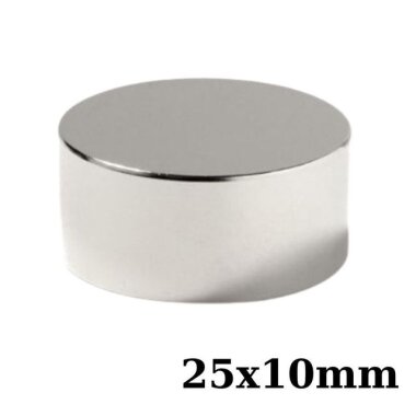 25x10mm Neodyum Güçlü Mıknatıs - Neodim Magnet - Görsu Elektronik