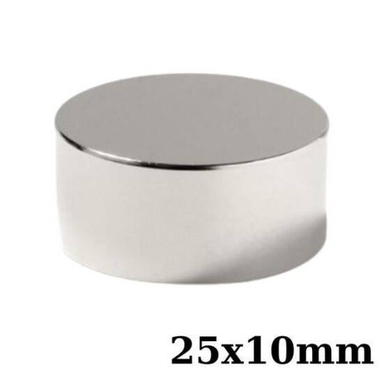 25x10mm Neodyum Güçlü Mıknatıs - Neodim Magnet - 1