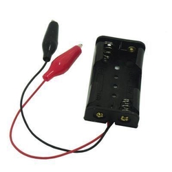 2'li AA Pil Yuvası - Krokodil Uçlu - China