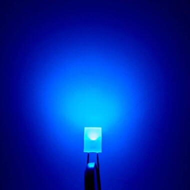 2V 20mA 257 Şeffaf Pure Yeşil Dikdörtgen Led 28mm Bacak Uzunluğu - 2