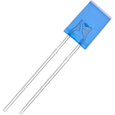 2V 20mA 257 Şeffaf Pure Yeşil Dikdörtgen Led 28mm Bacak Uzunluğu - 4