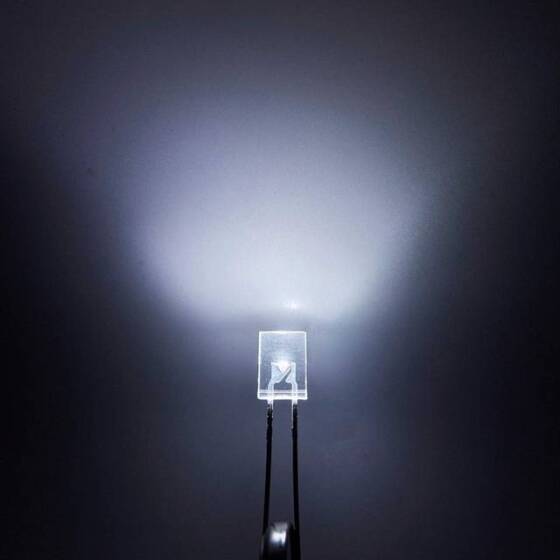 2V 20mA 257 Şeffaf Turuncu Dikdörtgen Led 18mm Bacak Uzunluğu - 2