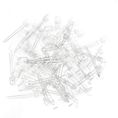 2V 20mA 257 Şeffaf Turuncu Dikdörtgen Led 18mm Bacak Uzunluğu - 5