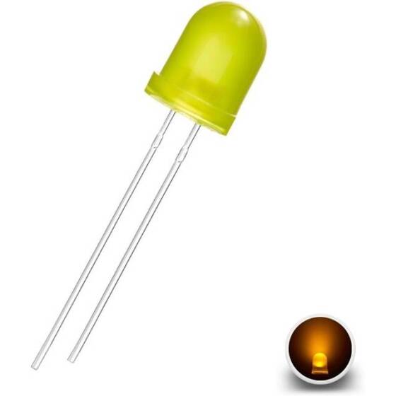 2V 20mA 8mm Şeffaf Mavi Led 28mm Bacaklı - 1