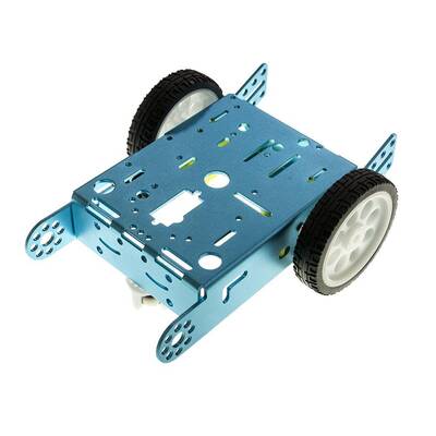 2wd mBot Alüminyum Araç Kiti - Mavi ( Motor ve Tekerlek Dahil) - 1