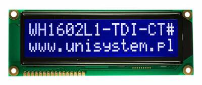 2x16 Geniş Mavi Karakter Lcd Ekran - WH1602L1-TMI-CT - 1