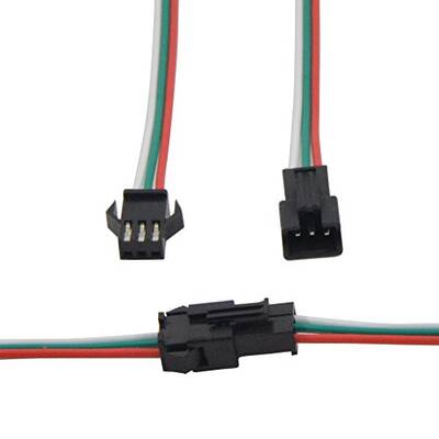 3 Pin Jst Kablo 10cm Erkek Dişi Takım - 1