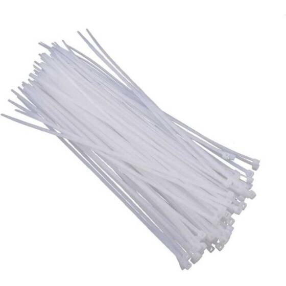 3.6mmx150mm Kablo Bağı Beyaz - 100 Adet - 1