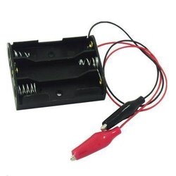 3'lü AA Pil Yuvası - Krokodil Kablolu - China