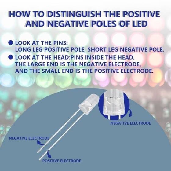 3V 20mA 3mm Şeffaf RGB Hızlı Flaşör Led 18mm Bacak Uzunluğu - 5
