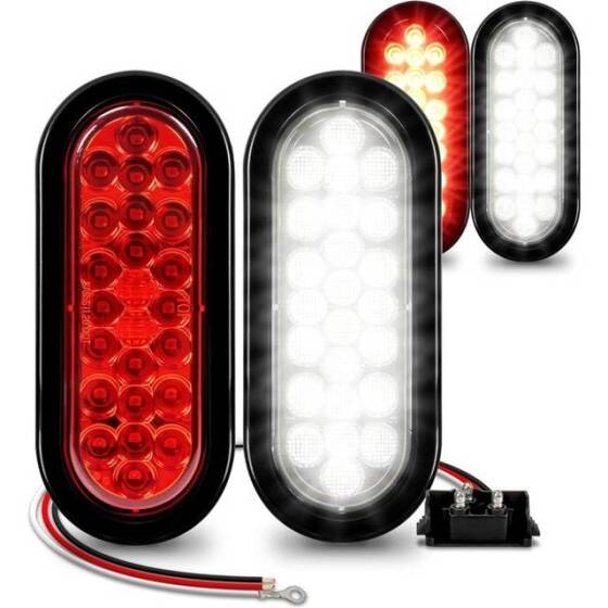 3V 20mA 546 Beyaz Oval Led 28mm Bacak Uzunluğu - 1