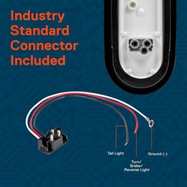 3V 20mA 546 Beyaz Oval Led 28mm Bacak Uzunluğu - 2