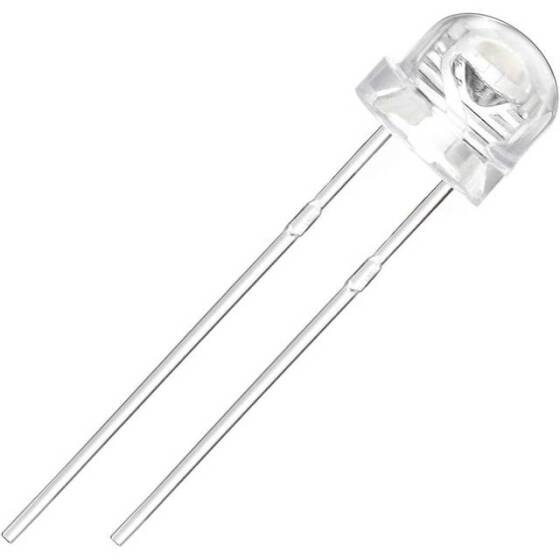 3V 20mA 5mm Beyaz Mantar Led 18mm Bacak Uzunluğu - 4