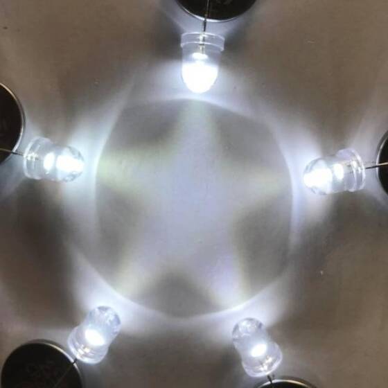 3V 20mA 8mm Beyaz Led 18mm Bacaklı - 2