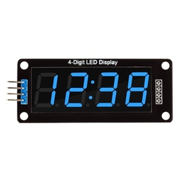 4 Digit Led Display Saat Modül TM1637 - Mavi - China