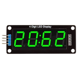 4 Digit Led Display Saat Modül TM1637 - Yeşil - 1