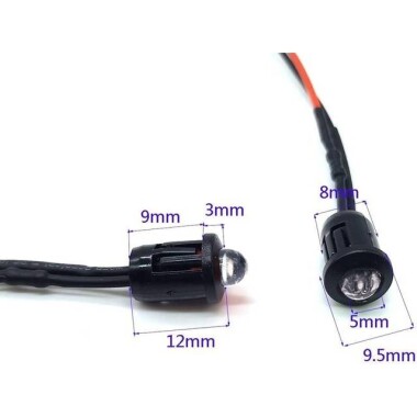 48-72V 5mm Sıcak Beyaz LED 20cm Kablolu - 5