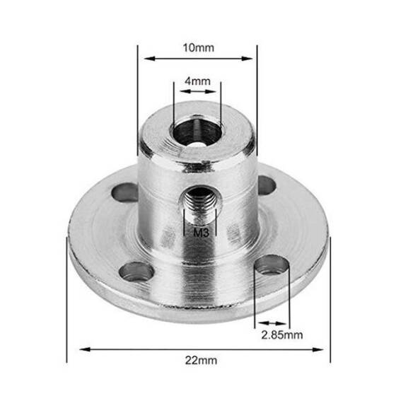 4mm Motor Bağlantı Aparatı - Alüminyum Göbek - 2