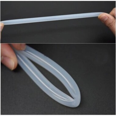 5 Metre Esnek Kauçuk Şeffaf Hortum - Silikon Tüp ID 4mm X 8mm OD - 3
