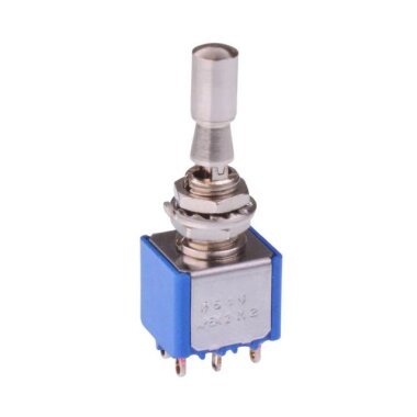 5649 ON-OFF-ON 3-Konumlu 3 Pin Toggle Switch - Emniyet Kilitli - Apem