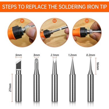 60W Isı Ayarlı Kalem Havyalı Lehimleme Seti - 4