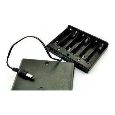 6'lı AA Pil Yuvası - Jacklı Kapaklı ve Anahtarlı - 1