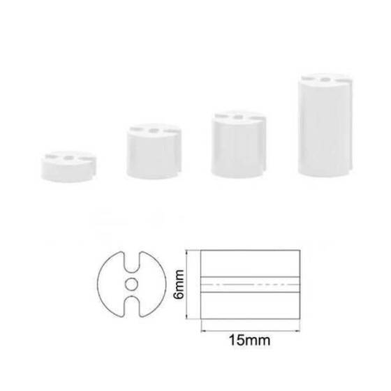 6x15mm 3 Pin Led Distans (Standoff) - Beyaz - 1