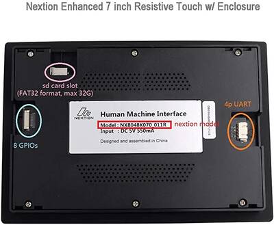 7.0 Inch Nextion HMI Rezistif Dokunmatik LCD Ekran ve Muhafaza - 800x400 - 32MB Hafıza NX8048K070-011R - 3