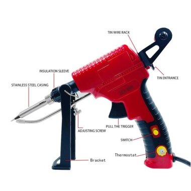 80W Isı Ayarlı Tabanca Havya - Lehim Teli Beslemeli - 2