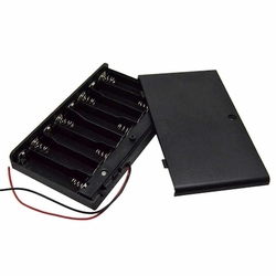 8'li AA Pil Yuvası - Kapaklı ve Anahtarlı - China