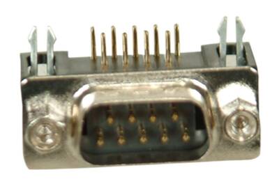 9 Pin Erkek D-Sub Konnektör - 90 Derece - 1